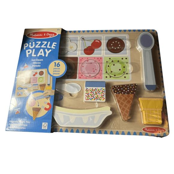 Melissa & Doug Jewelry - Melissa & Doug Wooden Play Puzzle 16pcs-Ice Cream